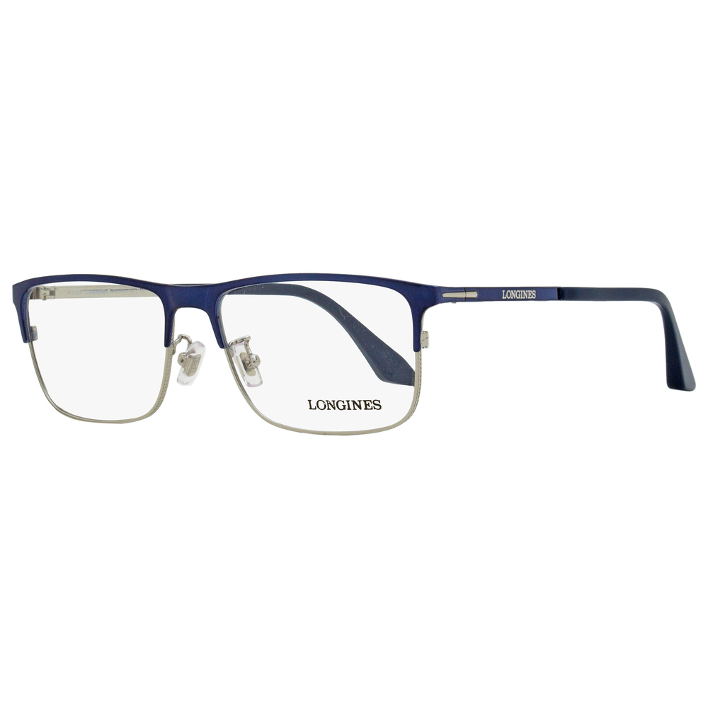 Longines LG5005-H Rectangular Eyeglasses 090 Blue/Ruthenium 56mm